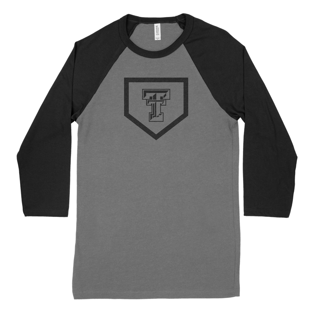 Taft Base 3/4 Sleeve Raglan Tee (Deep Heather/Black)