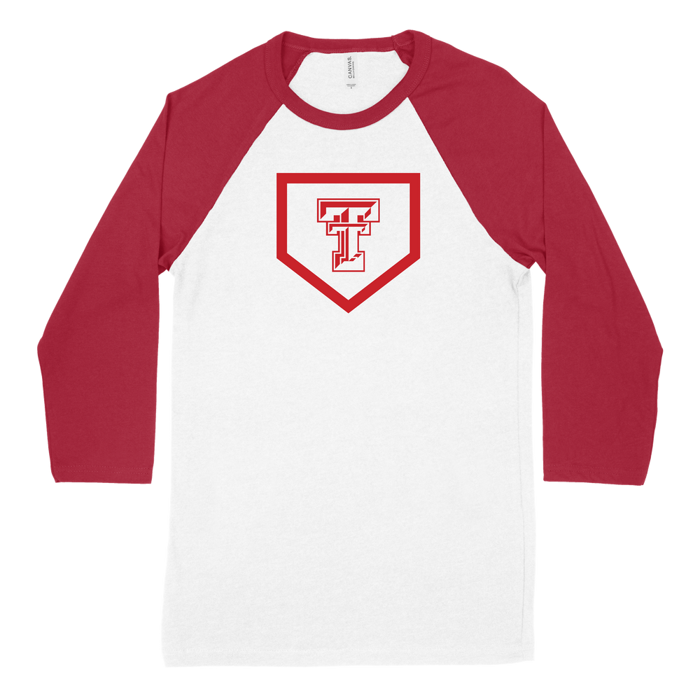 Taft Base 3/4 Sleeve Raglan Tee (White/Red)