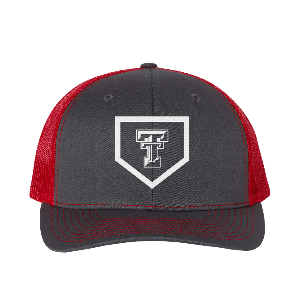 Taft Base Trucker (Charcoal/Red)