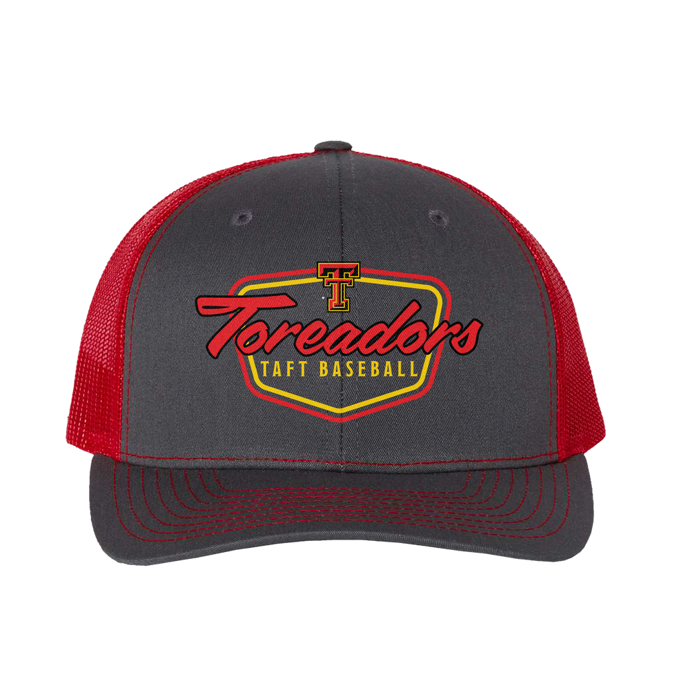 Taft Diner Trucker (Charcoal/Red)